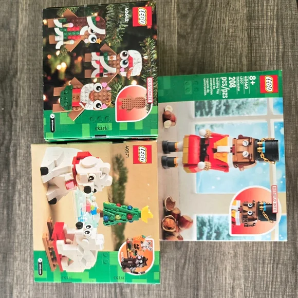 NIB-LEGO Holiday Set. 40642, 40571, 40640- Nutcracker Polar Bears Ginger Bread - Picture 2 of 14